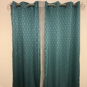 2 Curtain Panels | Teal | Blackout| Studio by JCP